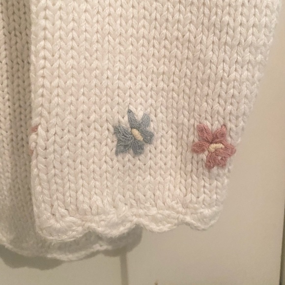 Weekend Edition - Hand Knit Cardigan - Embroidered - Cream - Size Medium (M) - Picture 6 of 7